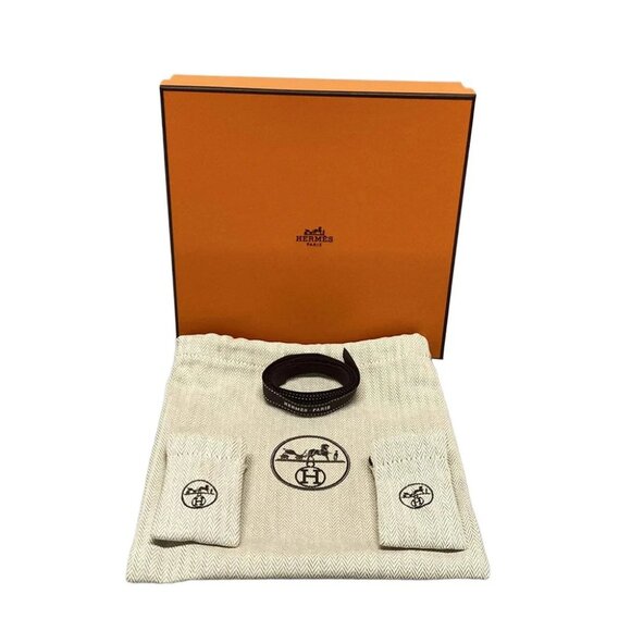 Auth HERMES Kelly Black Veau Epsom K Belt - Picture 4 of 5